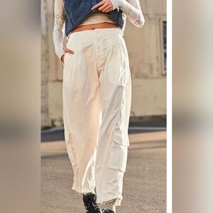 Free People FP Movement Women's Mesmerize White Cargo Pants Size M